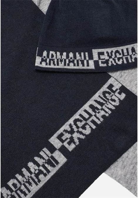 Set coordinato blu da uomo con logo ARMANI EXCHANGE | XM000337AF12274FB010